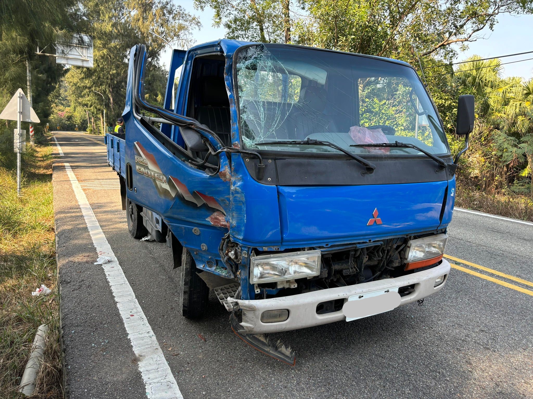 閃避動物自撞路樹　駕駛乘客受傷送醫