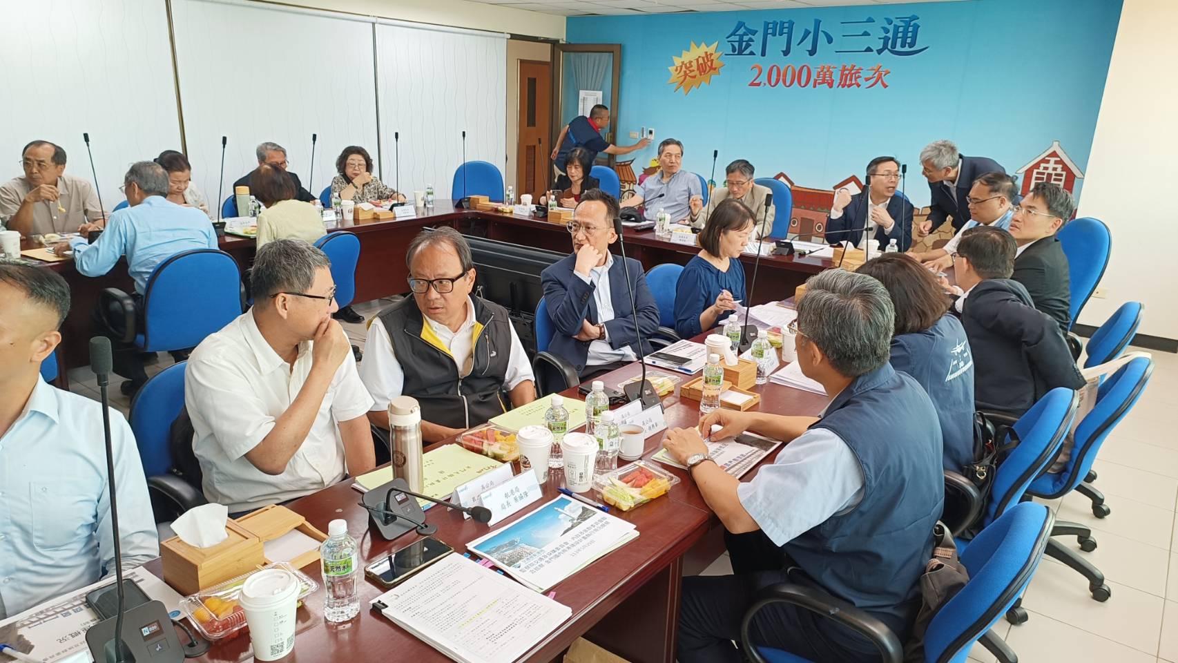 監察院委員會聯合巡察金門水頭港旅客服務中心工程進度