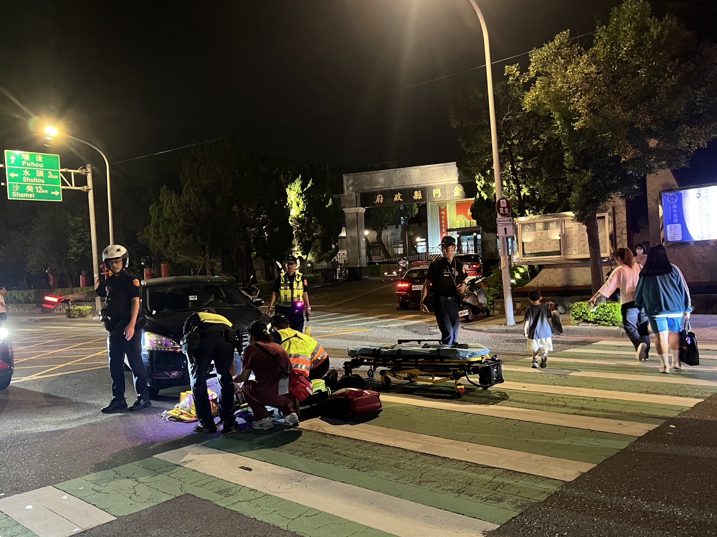 金門縣政府前路口交通事故 無監視器肇事原因尚待釐清中