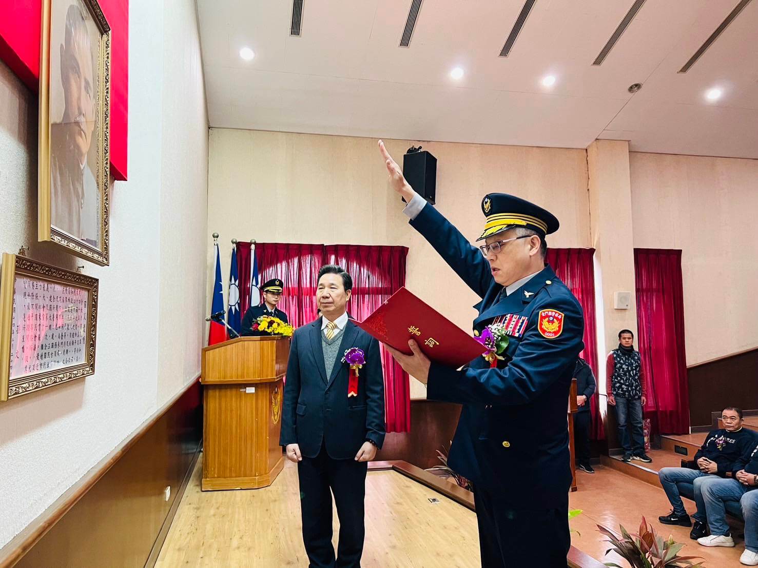 金門縣長陳福海主持縣警察局卸、新任局長交接典禮