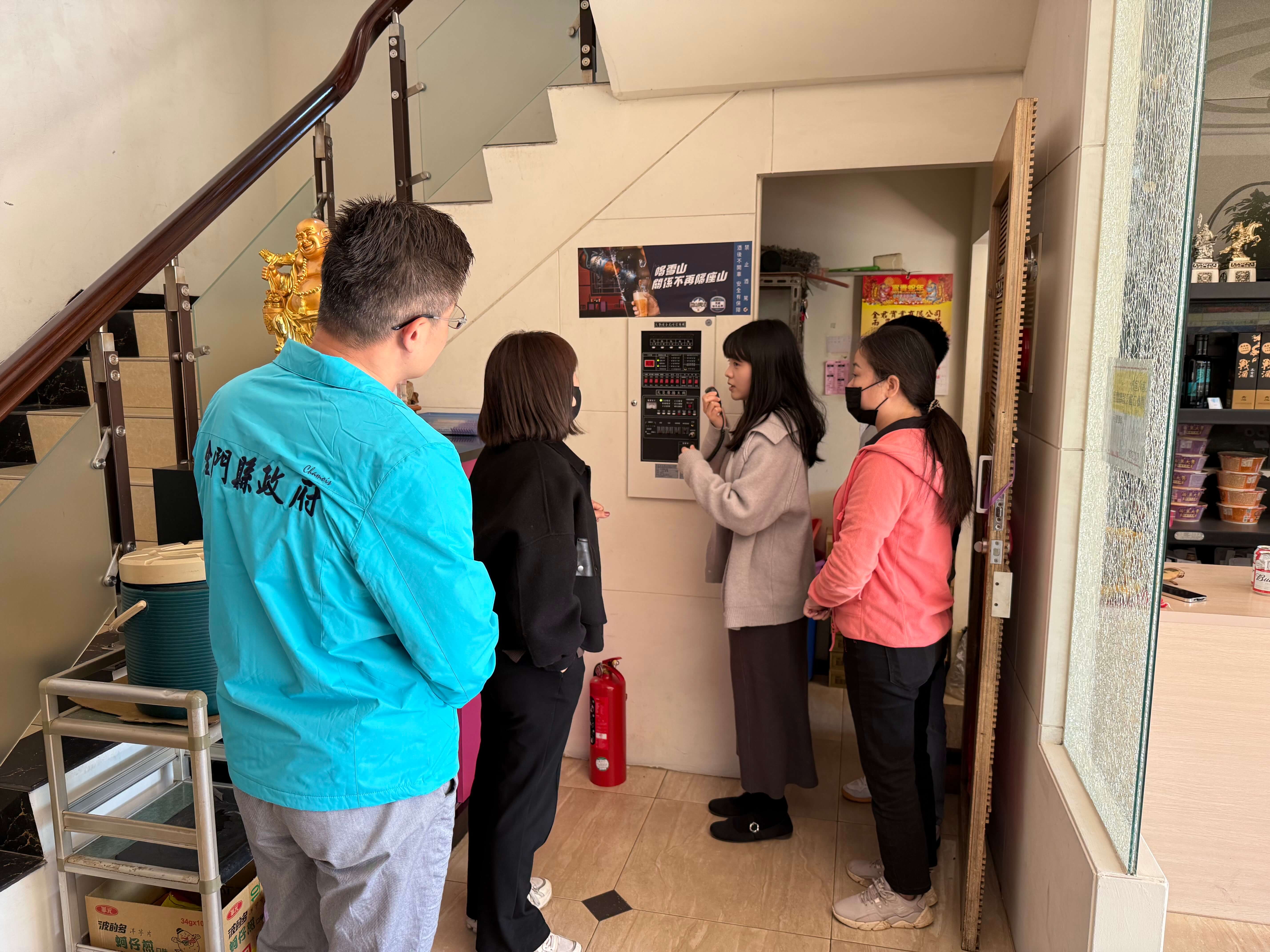 平安過好年，金門消防局針對人潮出入眾多場所專案檢查