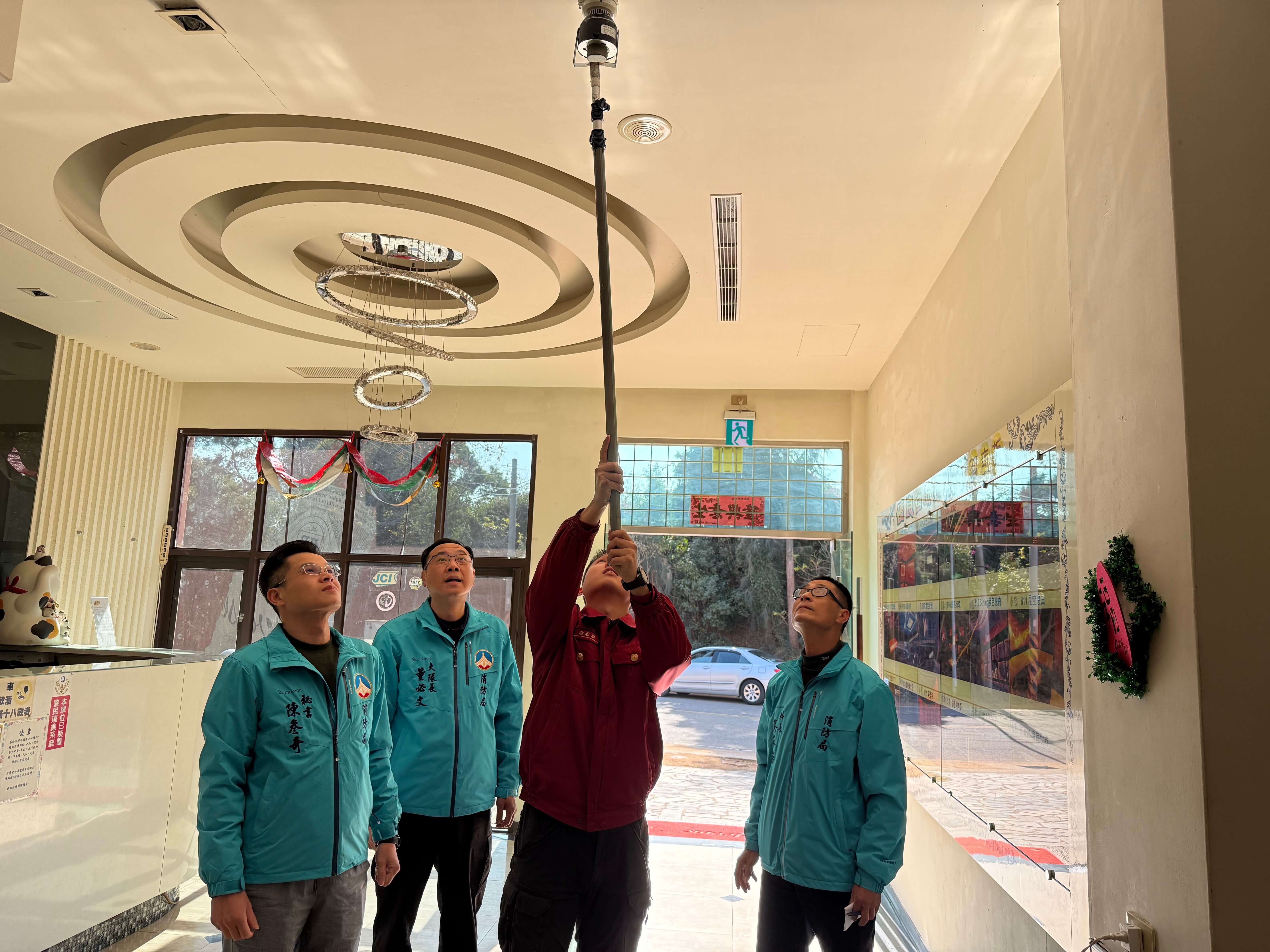 平安過好年，金門消防局針對人潮出入眾多場所專案檢查