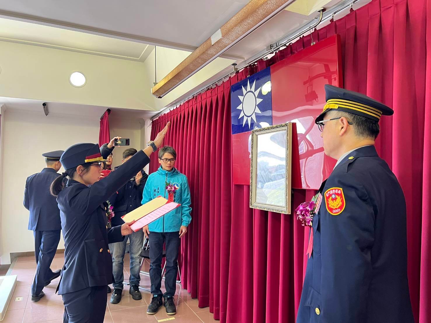 金門金湖分局首位女分局長長王貞惠交接典禮