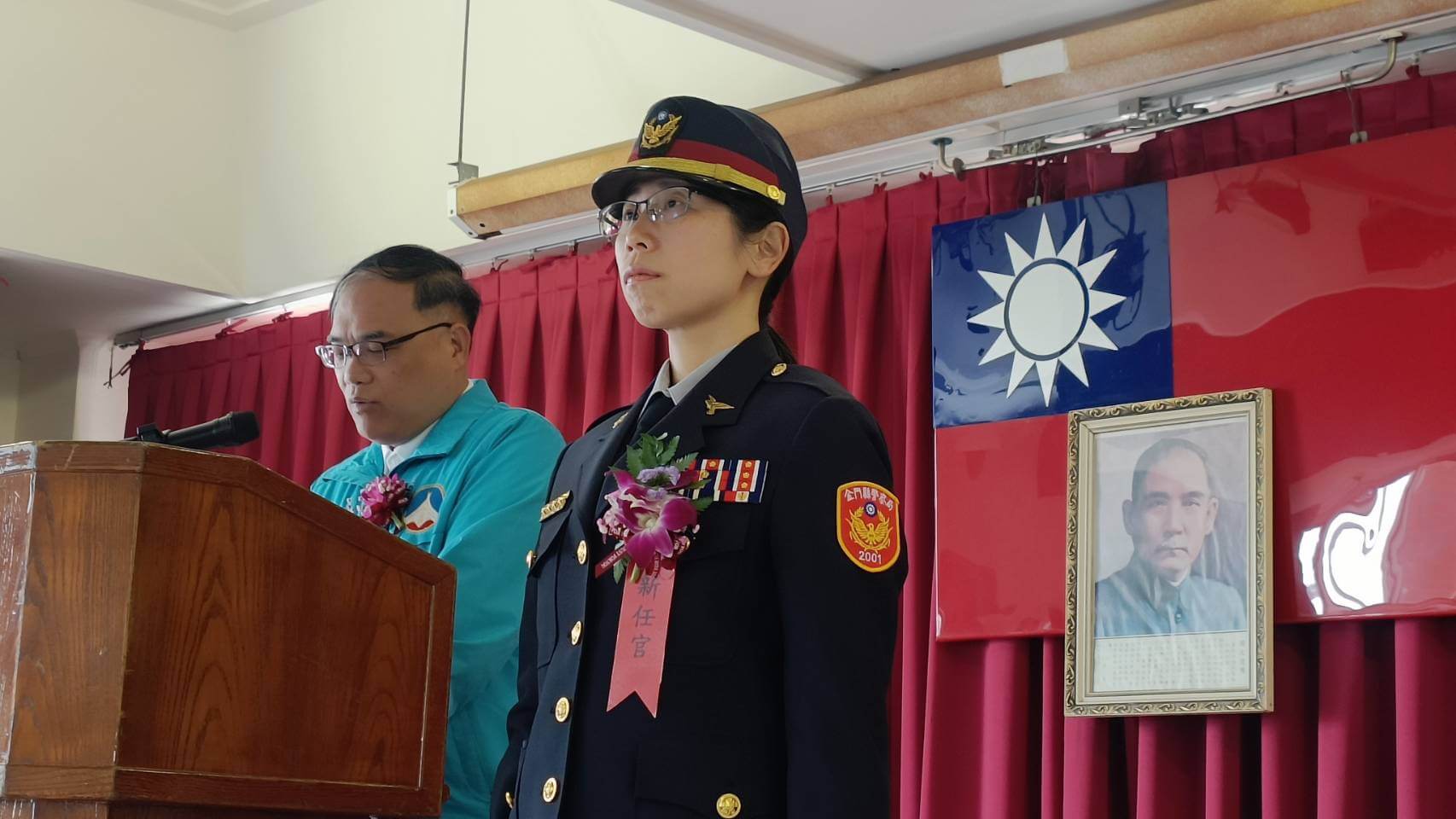 金門金湖分局首位女分局長長王貞惠交接典禮