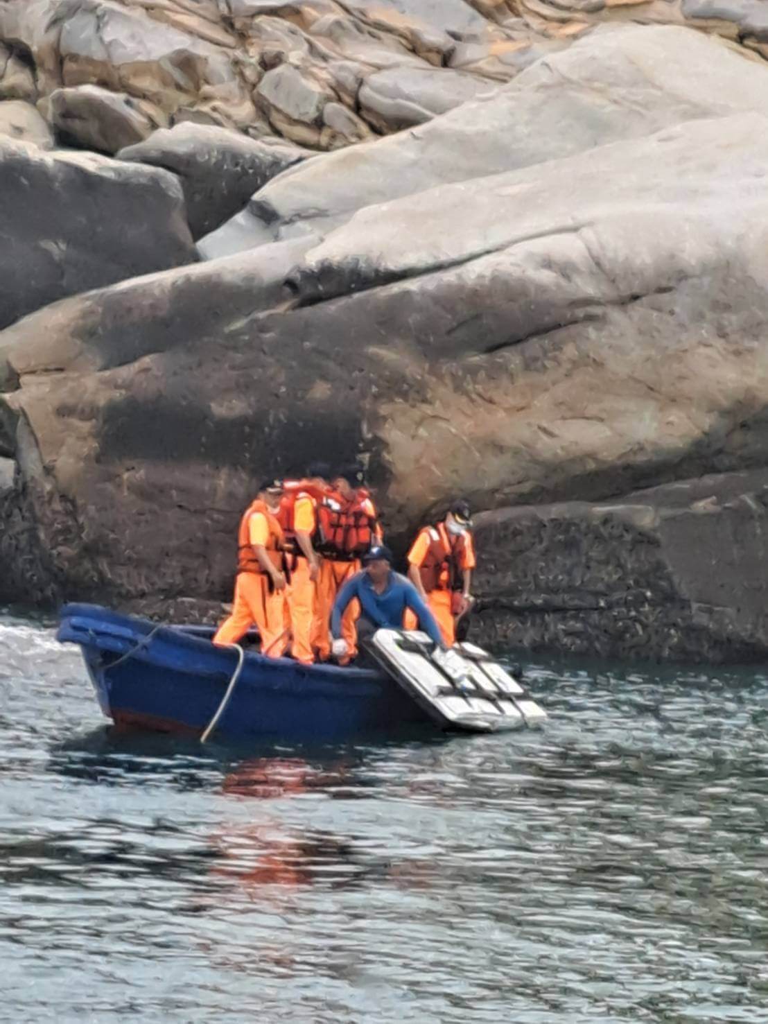 520當天金門海巡緝獲企圖偷渡二膽之中國人士