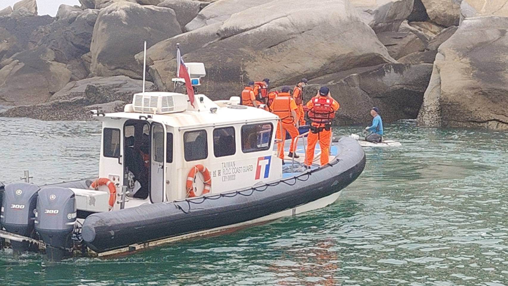 520當天金門海巡緝獲企圖偷渡二膽之中國人士