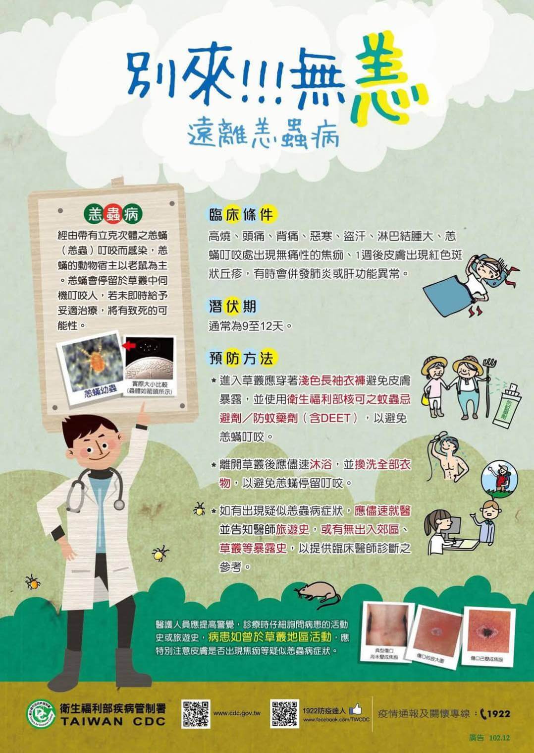 金門夏季恙蟲來襲！恙蟲病高致死率！金門4人確診